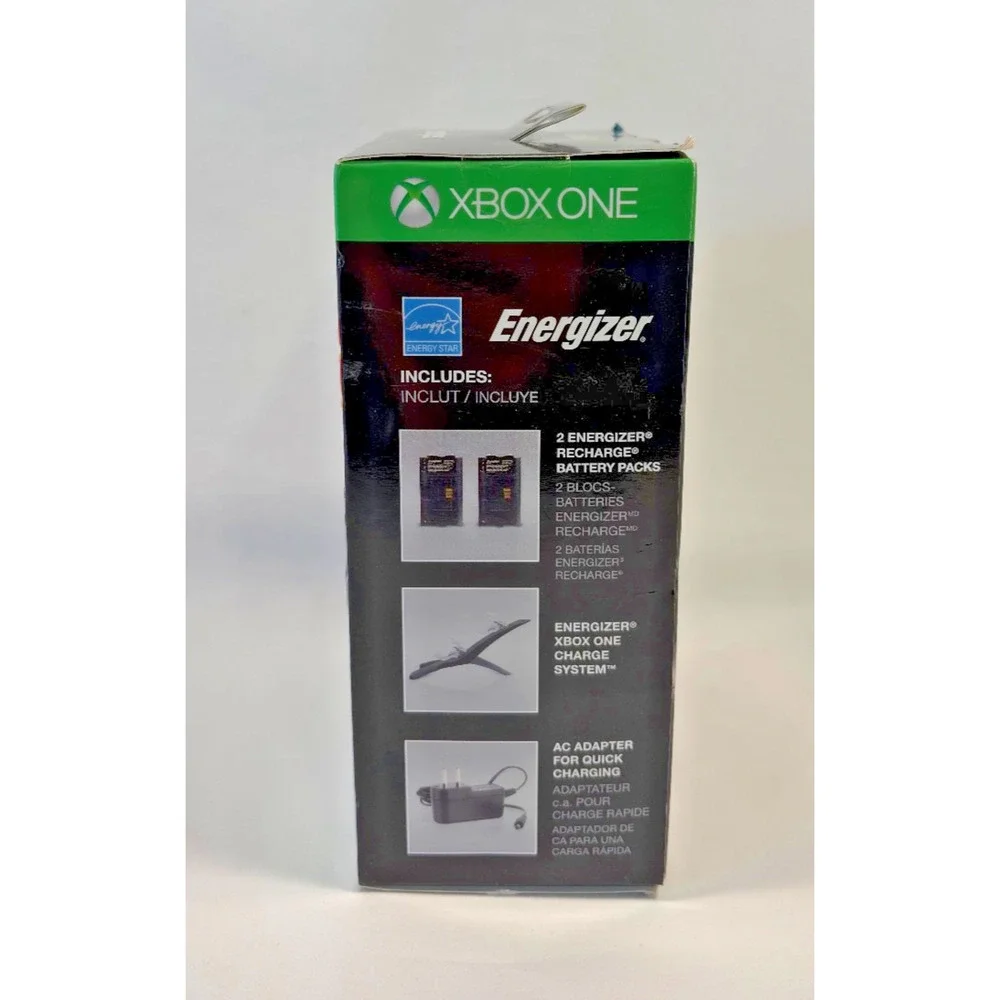 XBOX ONE BLACK DUAL CONTROLLER PDP GAMING ENERGIZER CHARGE SYSTEM NEW IN BOX